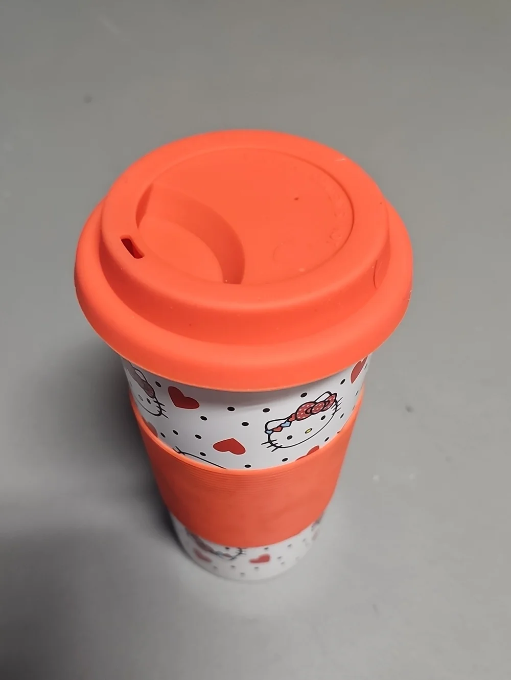 Sanrio Hello Kitty Megatoys Ceramic Tumbler Travel Mug NWT 12oz Kawaii Style